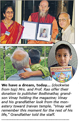 Narayana Rao and family with Bodhinatha and on Kauai