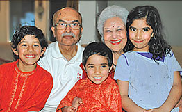 Arun J. Mehta and family