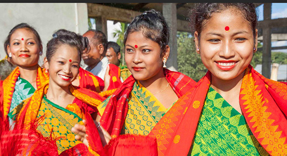 Colorful ladies of Assam