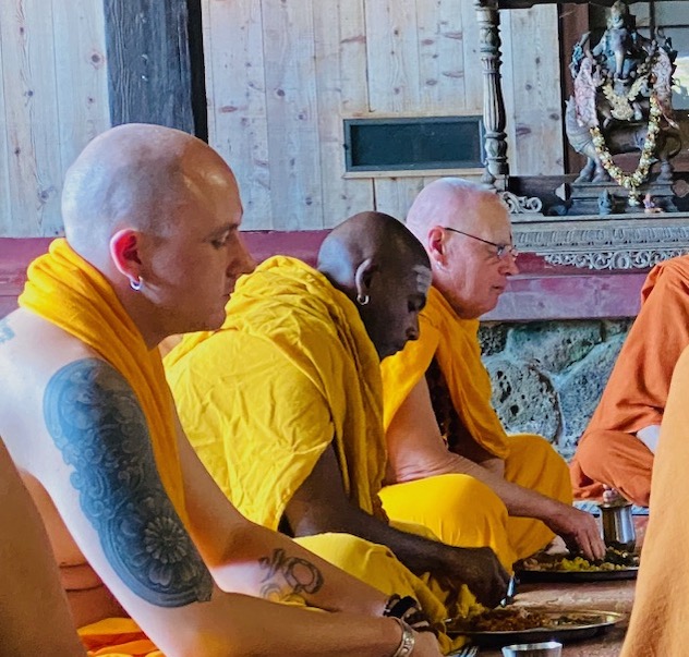 Monks at lunch